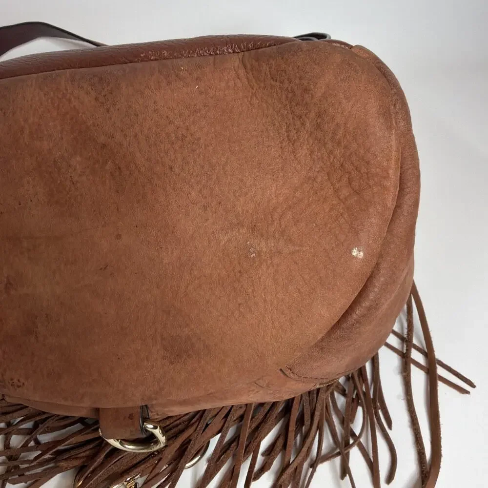 Rebecca Minkoff Julian Fringe Leather Backpack Brown | Boho Festival Bag